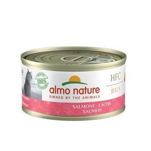 Вологий корм Almo Nature HFC Cat Jelly для дорослих котів, шматочки лосося у ніжному желе 70 г 5029H фото