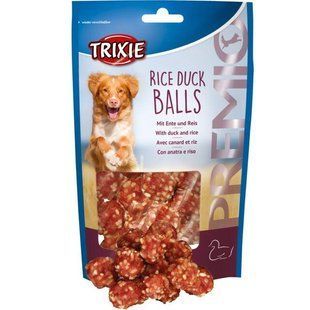 Ласощі Trixie Rice Duck Balls для дорослих собак, качка з рисом 80 г 31704 фото