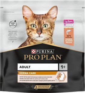 Сухий корм Pro Plan Cat Derma Care для дорослих котів з чутливою шкірою, з лососем 400 г 7506095/544962 фото