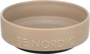 Trixie BE NORDIC миска кермічна/гумова кромка, 0.5л/16см, сіро-коричнева 24526 фото