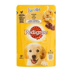Вологий корм Pedigree пауч курка в желе 100 г для цуценят 9043 фото