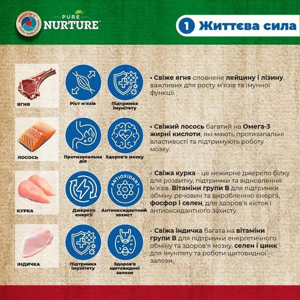 Сухой корм для собак всех возрастов Pure Nurture Grain Free беззерновой, с индейкой и картофелем 3 кг 3026 фото
