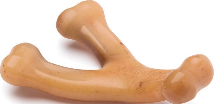 Іграшка Benebone Fishbone Chicken для собак вагою до 13 кг, міцна для гризіння важіль, зі смаком курки розмір S 840500 фото