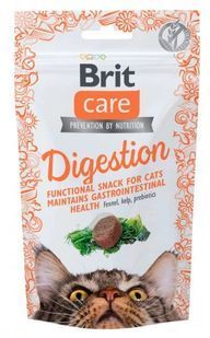 Функциональное лакомство Brit Care Cat Snack Digestion для взрослых котов, поддержка пищеварения, с тунцем 50 г 111902 фото