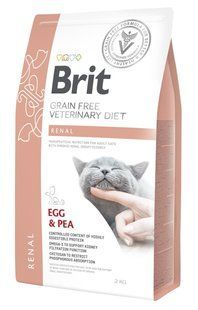 Сухий корм Brit GF Veterinary Diets Renal для котів з захворюванням нирок, з яйцем та жовтим горохом 2 кг 170957/528325 фото