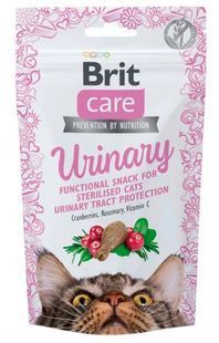 Функциональное лакомство Brit Care Cat Snack Urinary для взрослых котов, здоровье мочевыделительной системы, с индейкой 50 г 111900 фото