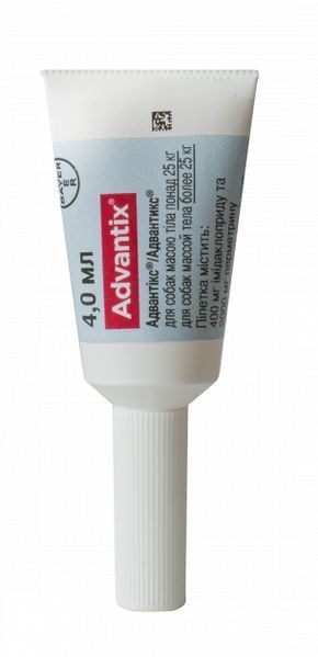 Краплі Адвантікс (Advantix) для собак, від бліх та кліщів вагою 25-40 кг, 1 піпетка 17076 фото