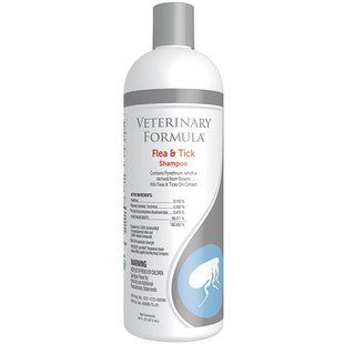 Лечебный шампунь Veterinary Formula CC Flea&Tick Shampoo для собак и котов, от блох и клещей 473 мл 01360 фото