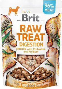 Лакомство Brit Raw Treat Digestion Freeze-dried для взрослых собак всех пород, улучшение пищеварения, с курицей 40 г 112131 фото