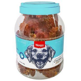 Ласощі Wanpy Chicken Jerky для собак, в'ялене куряче філе 908 г CA-01H-Банка фото