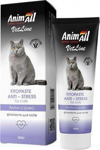 Фитопаста AnimAll VetLine Antistress для котов, анти-стресс 100 г 150669 фото