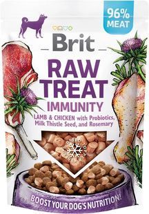 Лакомство Brit Raw Treat Digestion Freeze-dried для взрослых собак всех пород, улучшение иммунитета, с ягненком и курицей 40 г 112133 фото