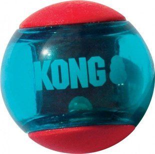 Іграшка Kong Squeezz Action Ball для собак малих порід, м'яч-піщалка 5.1 см 464084 фото