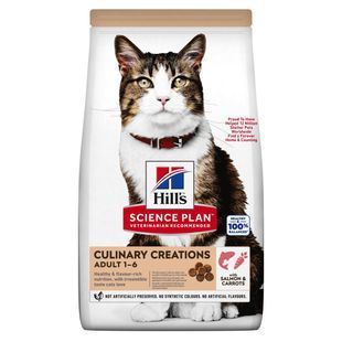Сухой корм Hill's Science Plan Feline Adult Culinary Creations для взрослых котов, с лососем и морковью 10 кг 607387 фото