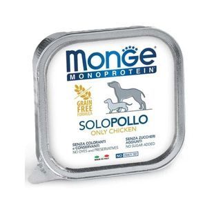 Вологий корм Monge Dog Monoprotein для дорослих собак, з куркою 150 г 70014137 фото