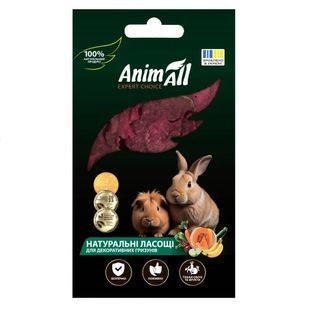 Ласощі AnimAll для гризунів, натуральні - сушений буряк 50 г 183395 фото