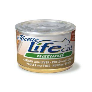 LifeCat "Le Ricette" с мясом курицы, печенью и морковью 150г 102381 фото