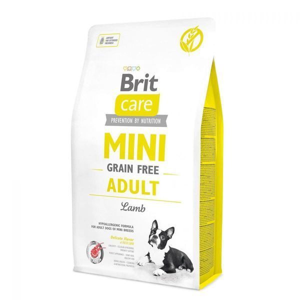Сухой корм Brit Care Grain Free Mini Adult Lamb для взрослых собак малых пород, с ягненком 7 кг 170772/0121 фото