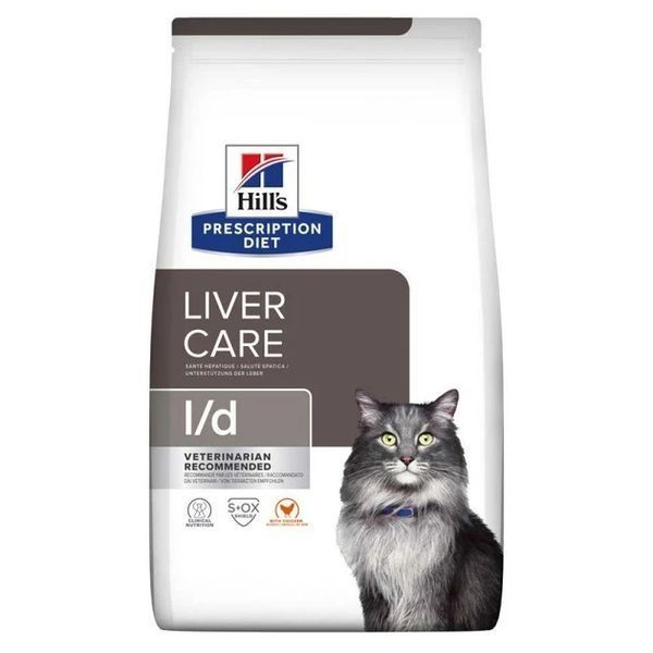 Сухий корм Hill's Prescription Diet Feline l/d Liver Care для котів при захворюваннях печінки, з куркою 1.5 кг 605968 фото
