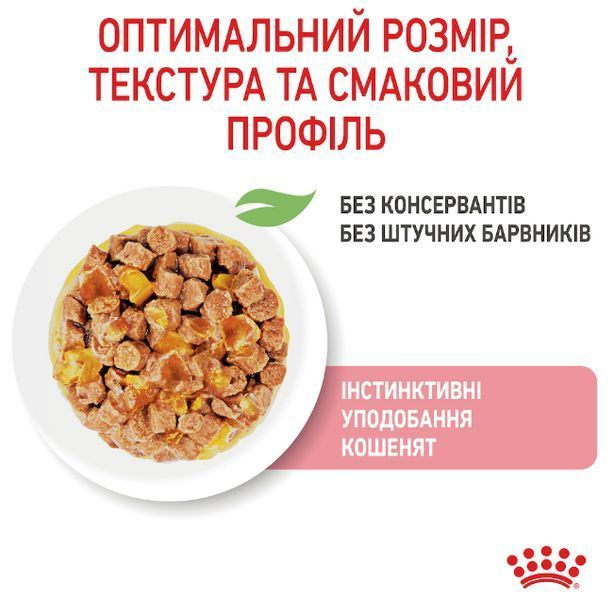 Влажный корм Royal Canin Kitten для котят от 4 до 12 месяцев, кусочки в желе 85 г 4150001 фото