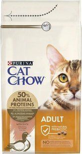 Сухой корм Cat Chow Adult для взрослых котов, с уткой 1.5 кг 3650679/394117 фото