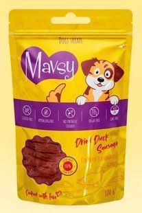 Лакомство Mavsy Dried Duck Sausage для собак, сосиски из утки 100 г LSS08 фото