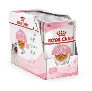 Вологий корм Royal Canin Kitten для кошенят від 4 до 12 місяців, шматочки в желе 12х85 г 4150001_12 фото
