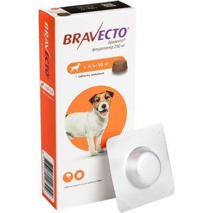 Таблетка Бравекто (Bravecto) для собак, від бліх та кліщів вагою 4.5-10 кг 146519 фото