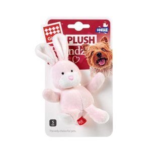 Іграшка GiGwi Plush для собак, заєць з пищалкою 11 см 75119 фото