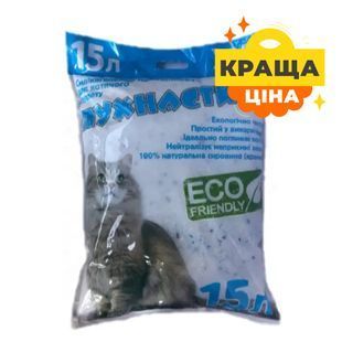 Силікагелевий наповнювач Пухнастики для котячого туалету 15 л 670066 фото