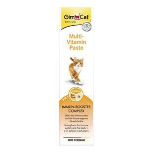 Витамизированное лакомство GimCat Multi-Vitamin Paste для взрослых котов, мультивитамин 200 г G-421636/401881 фото