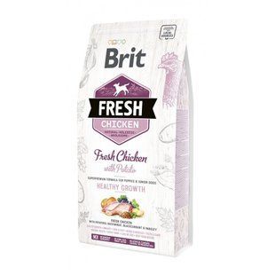 Сухий корм Brit Fresh Chicken with Potato Puppy для цуценят всіх порід, курка та картопля 2.5 кг 170988 /0724 фото