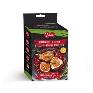 Ласощі Mavsy Refined Jerky для собак, медальйони з ягнятини в гранатовому соусі з тим&rsquo;яном 100 г LSRM05 фото