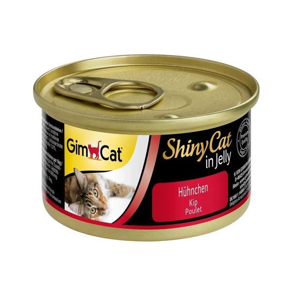 Влажный корм GimCat Shiny Cat для взрослых котов, с курицей в желе 70 г G-413112 /413310 фото