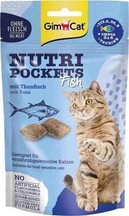 Лакомство GimCat Nutri Pockets Fish для взрослых котов, мультивитамин, тунец 60 г G-419633 фото