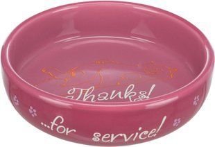 Керамічна миска Trixie Thanks for Service для домашніх тварин, короткомордих порід, діаметр 15 см, 300 мл TX-24795 фото