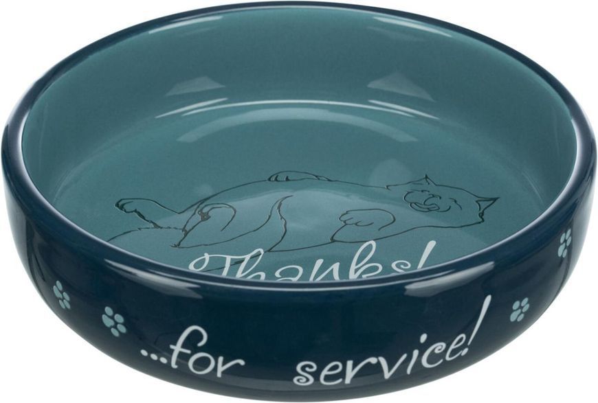 Керамическая миска Trixie Thanks for Service для домашних животных, короткомордых пород, диаметр 15 см, 300 мл TX-24795 фото
