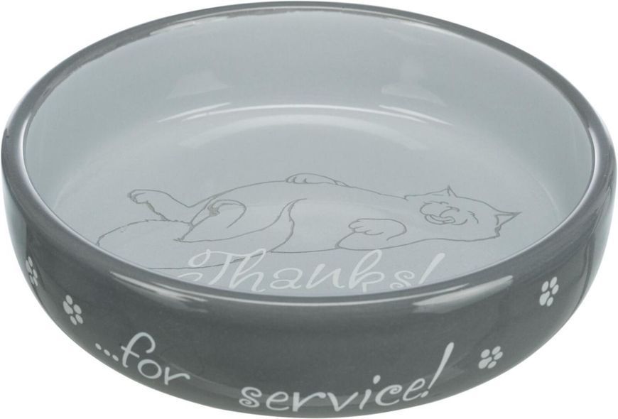 Керамическая миска Trixie Thanks for Service для домашних животных, короткомордых пород, диаметр 15 см, 300 мл TX-24795 фото
