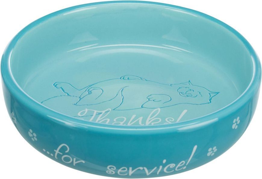 Керамическая миска Trixie Thanks for Service для домашних животных, короткомордых пород, диаметр 15 см, 300 мл TX-24795 фото