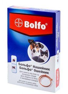 Нашийник Bolfo (Больфо) для собак та котів дрібних порід, від бліх та кліщів 35 см 17088 фото