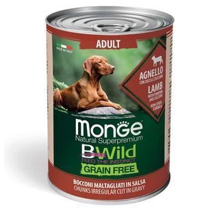 Вологий корм Monge Dog Be Wild Adult для дорослих собак, ягня, гарбуз та цукіні 400 г 70012614 фото