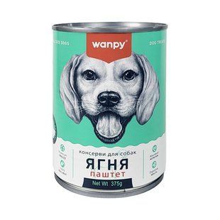 Вологий корм Wanpy для дорослих собак, з ягнятиною, паштет 375 г TN-05 фото