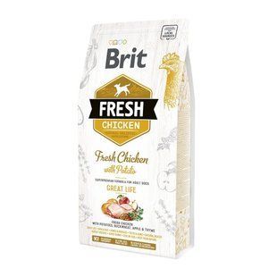 Сухий корм Brit Fresh Chicken with Potato Adult для дорослих собак всіх порід, курка та картопля 2.5 кг 170990/0748 фото