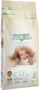 Сухой корм BonaCibo Adult Cat для взрослых котов с чувствительным пищеварением, с мясом ягненка и рисом 2 кг BC406120 фото