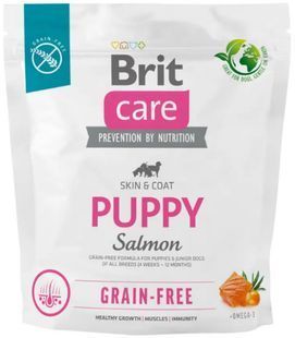 Сухой корм Brit Care Dog Grain-free Puppy для щенков всех пород, с лососем 1 кг 172193 фото