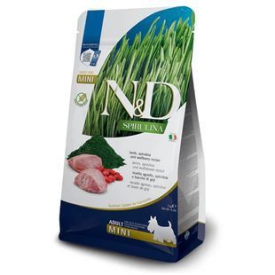 Беззерновий сухий корм Farmina N&D Spirulina для дорослих собак дрібних порід, з ягням, спіруліною та ягодами годжі 2 кг 177875 фото