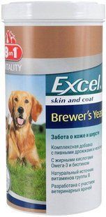 Вітамінна добавка 8in1 Excel &laquo;Brewers Yeast&raquo; для собак та котів, підтримка здоров'я шкіри і шерсті 1430 таблеток 660895 /115731 фото