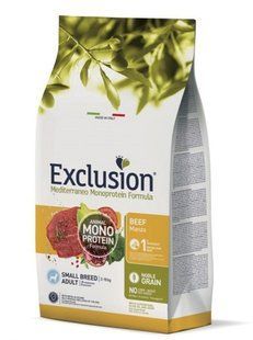Сухой корм Exclusion Adult Small Breed для взрослых собак маленьких пород, с говядиной 2 кг 05161 фото