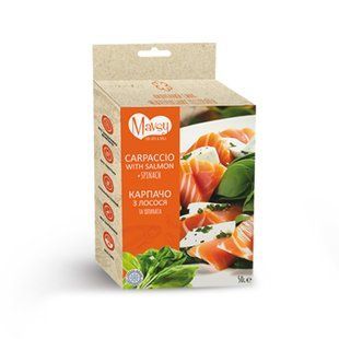 Лакомство Mavsy Freeze Dried для собак, карпачо из лосося и шпинатом 50 г FDMAVSY07 фото