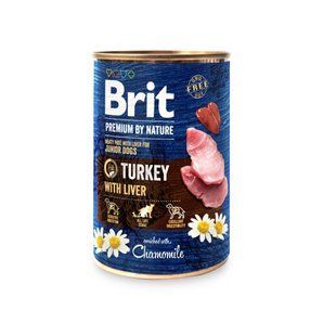 Влажный корм Brit Premium by Nature для щенков всех пород, с индейкой и печенью индейки 400 г 100408/8553 фото